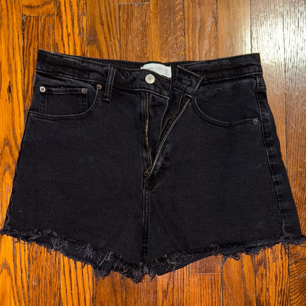 Abercrombie & Fitch Black Jean Shorts size 10